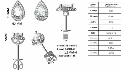 Aretes de Cadena Clavícula en Plata 925 Diseño Corazón Amor - Image 9