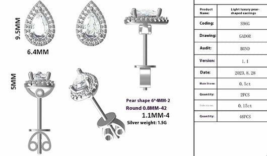 Aretes de Cadena Clavícula en Plata 925 Diseño Corazón Amor - Image 9