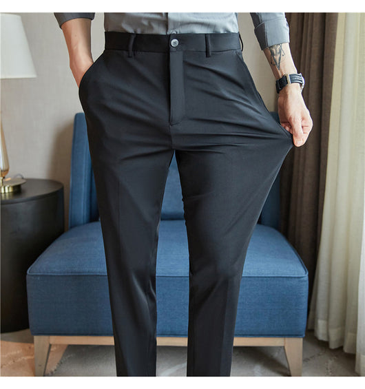 Pantalones Casuales Slim Fit de Color Sólido para Hombre - Image 23