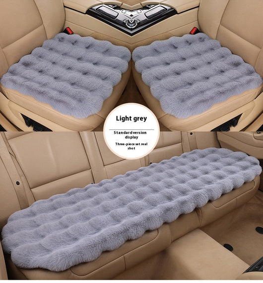Juego de Cojines para Auto Invierno Terciopelo Burbuja Conejo Peluche sin Respaldo - Image 14