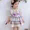 Vestido Princesa Floral Morado para Niñas