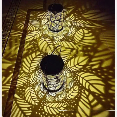 Linterna Solar Retro de Hierro Hueco - Lámpara Decorativa para Jardín y Patio - Image 5