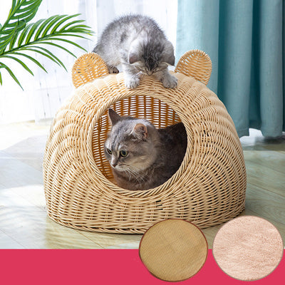 Casa Refugio para Gatos en Ratán Sintético Semicerrada - Image 17