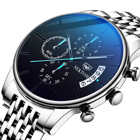 Reloj de Acero Inoxidable para Hombre con Cierre Mariposa y Movimiento de Cuarzo - Image 25