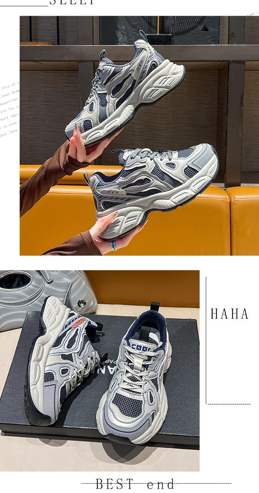 Zapatos Deportivos Mujer Malla Transpirable Base Reforzada Gris - Image 12