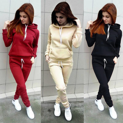 Conjunto Deportivo Mujer con Capucha y Manga Larga en Fleece - Image 8