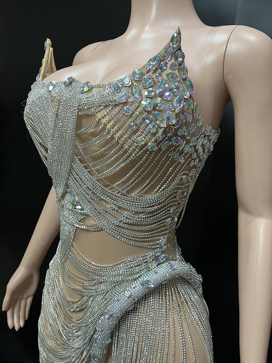 Vestido de Fiesta Elegante con Borlas de Cristal para Sesión Fotográfica de Cumpleaños - Image 16