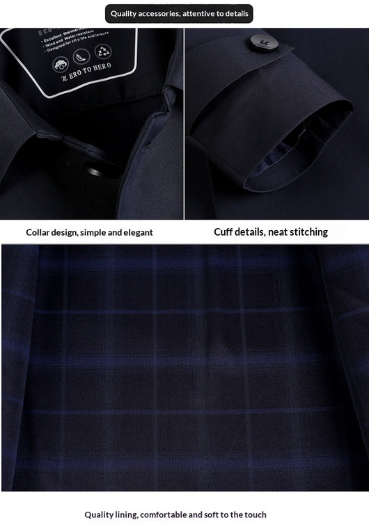 Abrigo Trench Coat Ejecutivo Largo para Hombre - Image 14