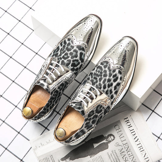 Zapatos de Cuero Brillante Punta Aguda para Hombre - Estilo Ejecutivo