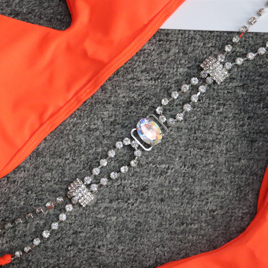 Traje de Baño Elegante con Cadena Metálica y Cristales - Image 16
