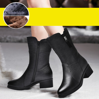 Botas de Montar con Tacón Grueso y Forro de Algodón Cálido - Image 3