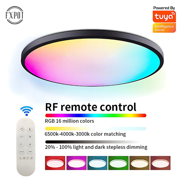 Lámpara de Techo Inteligente RGBCW con WiFi y Control de Intensidad
