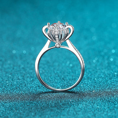 Anillo de Plata 925 con Moissanita de 1 Quilate - Diseño Microengastado - Image 4