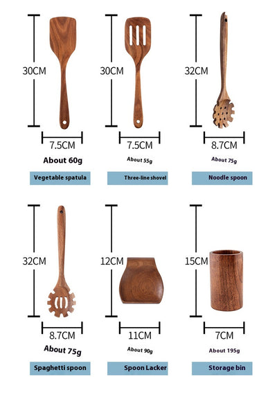 Espátula de Madera con Mango Largo Antiadherente - Utensilios de Cocina Profesionales - Image 9