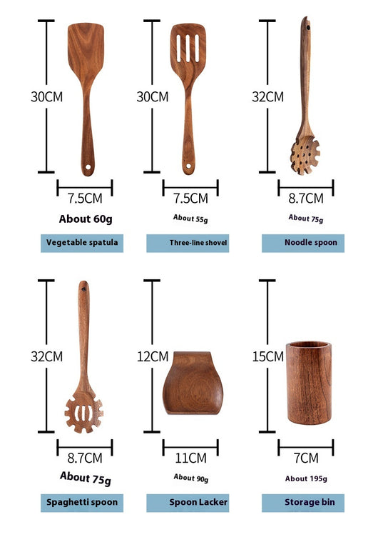 Espátula de Madera con Mango Largo Antiadherente - Utensilios de Cocina Profesionales - Image 9