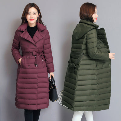 Abrigo Acolchado Mujer Largo con Capucha - Chaqueta Térmica Impermeable - Image 8