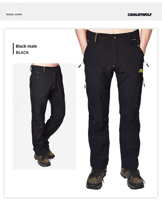 Pantalones de Senderismo Impermeables y Cálidos de Corte Holgado - Image 11