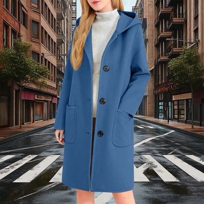 Abrigo de Lana Reversible para Mujer con Capucha - Image 17