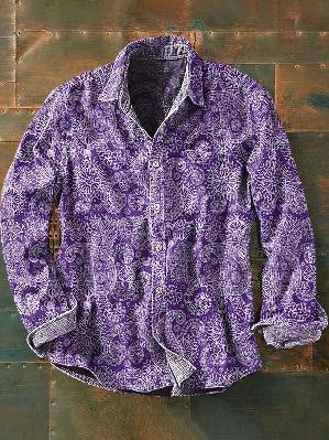 Camisa Retro de Manga Larga para Hombre - Image 41