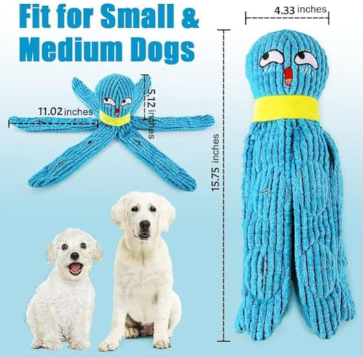 Juguete Interactivo Pulpo para Perros - Peluche con Texturas y Sonidos Crujientes - Image 4