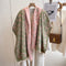 Elegant Floral Autumn-Winter Socialite Style Scarf in Artificial Cashmere