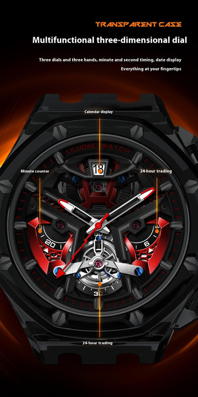 Reloj de Cuarzo Luminoso con Tallado Hueco Tridimensional - Image 13