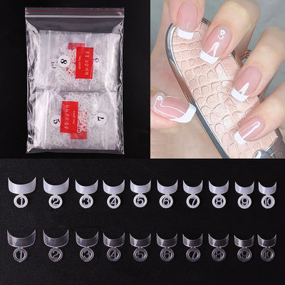 500 Uñas Postizas Borde Creciente Color Ciruela - Image 10