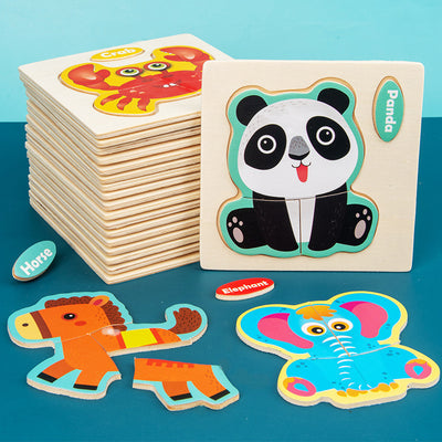 Rompecabezas 3D con Diseños de Dibujos Animados