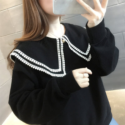 Blusa de Cuello Bebé con Mangas Largas - Tendencia Viral - Image 12