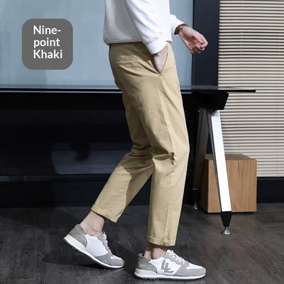 Pantalones Casuales Elegantes Slim Fit con Corte Cónico para Hombre - Image 9