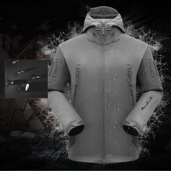 Traje Térmico Táctico Shark Skin Camuflaje Militar - Chaqueta Soft Shell Gruesa Talla Grande