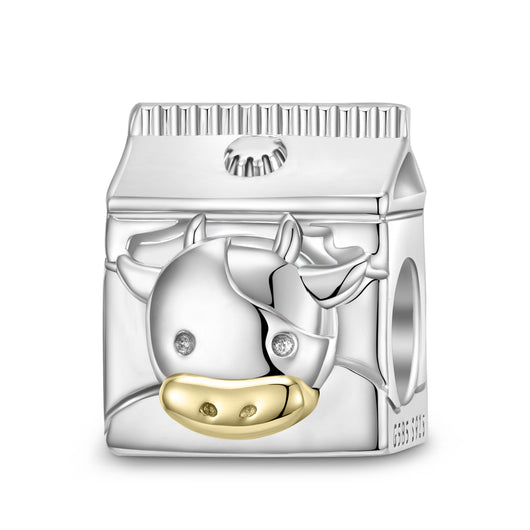 Caja de Leche Tauro Plata 925 14k - Accesorios DIY Personalizables