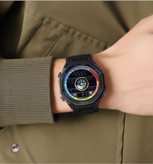 Reloj Deportivo Digital para Hombre con Brújula, Alarma y Luz Nocturna - Image 9