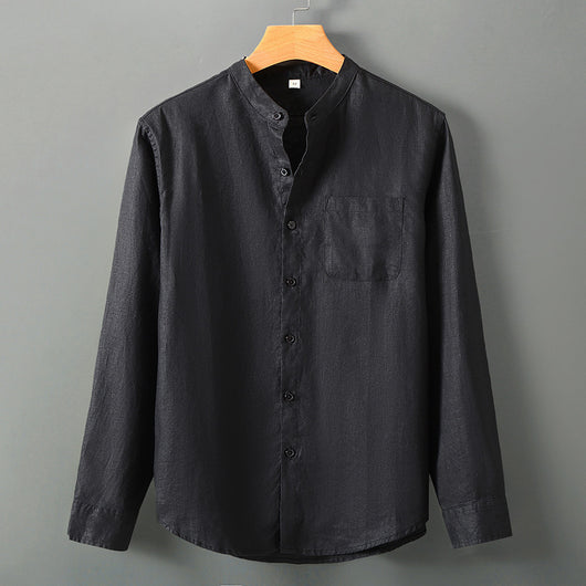 Camisa de Lino a Rayas Manga Corta - Image 24
