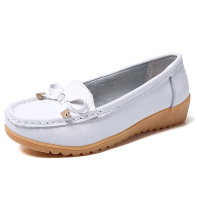 Zapatos Blancos Cómodos para Mujer Adulta con Tacón Inclinado Antideslizante - Image 3