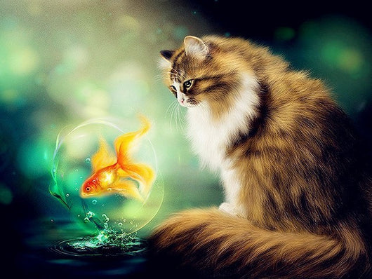 Pintura de Diamantes Gato - Bordado de Cristales Brillantes - Image 24