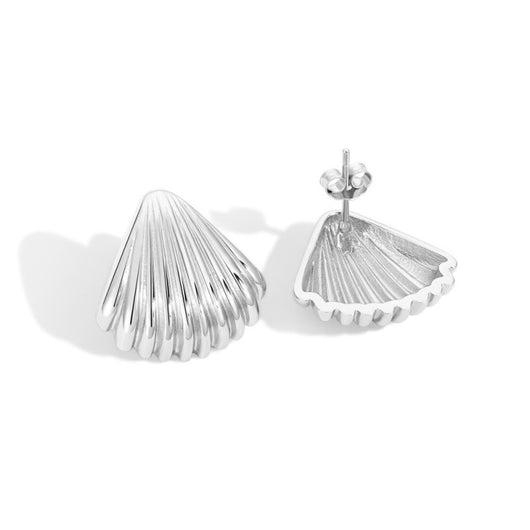 Aretes de Plata Esterlina 925 Diseño Concha para Mujer - Image 6
