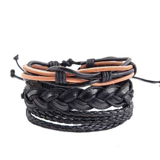 Pulsera de Cuero Auténtico Tejida con Cuentas - Estilo Étnico Retro - Image 6