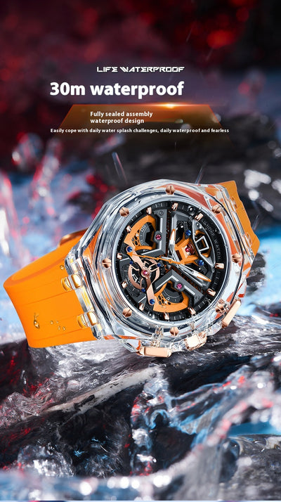 Reloj de Cuarzo Luminoso con Tallado Hueco Tridimensional - Image 9