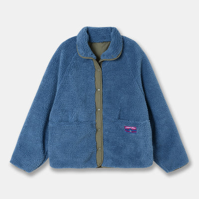 Abrigo de Lana de Cordero Gruesa para Mujer Estilo Coreano Invierno - Diseño Reversible con Cuello Alto - Image 7