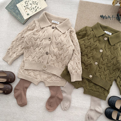 Conjunto de Cardigan y Jumper Unisex Estilo Europeo para Bebé - Image 18