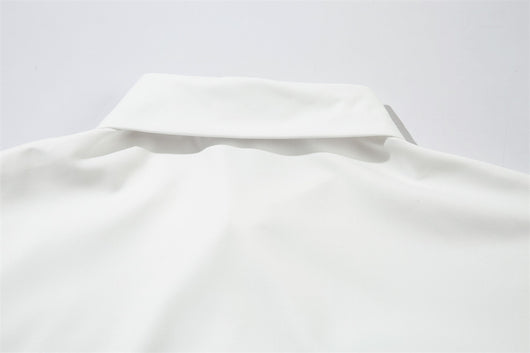Camisa Plisada Suelta de Manga Larga para Hombre - Diseño Moderno y Elegante - Image 8