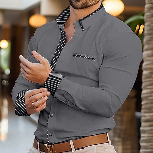 Camisa Abrigo Suelta y Casual de Manga Larga para Hombre - Image 4