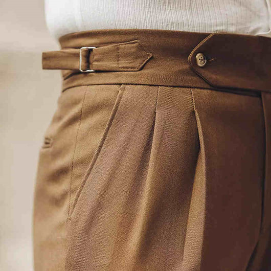Pantalones Neapolitanos de Corte Recto Cintura Alta para Hombre - Image 14