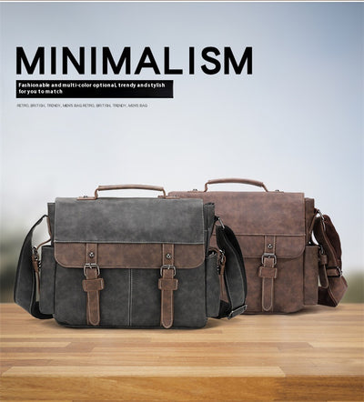 Bolso Bandolera de Cuero PU Retro para Hombre - Estilo Casual Trendy - Image 10