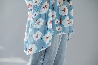 Blusa Suelta de Gasa para Mujer - Camiseta Casual Holgada - Image 13