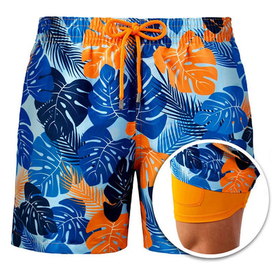 Pantalones Cortos Deportivos Estampados de Doble Capa para Hombre - Image 10