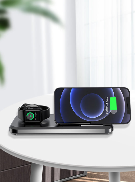 Cargador Inalámbrico Triple 15W Plegable - Compatible con Apple - Image 10