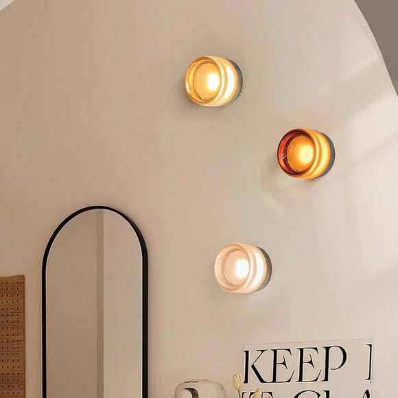 Lámpara de Pared Efecto Ondas de Agua - Acrílico Minimalista para Sala y Dormitorio