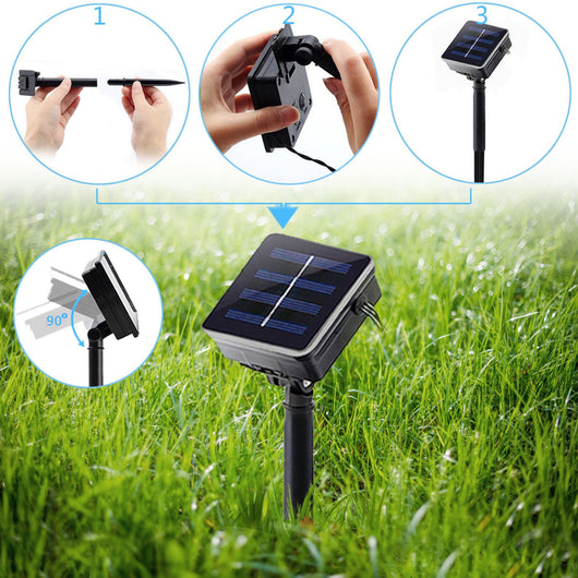 Guirnalda Solar de Copos de Nieve LED para Decoración Navideña - Image 12